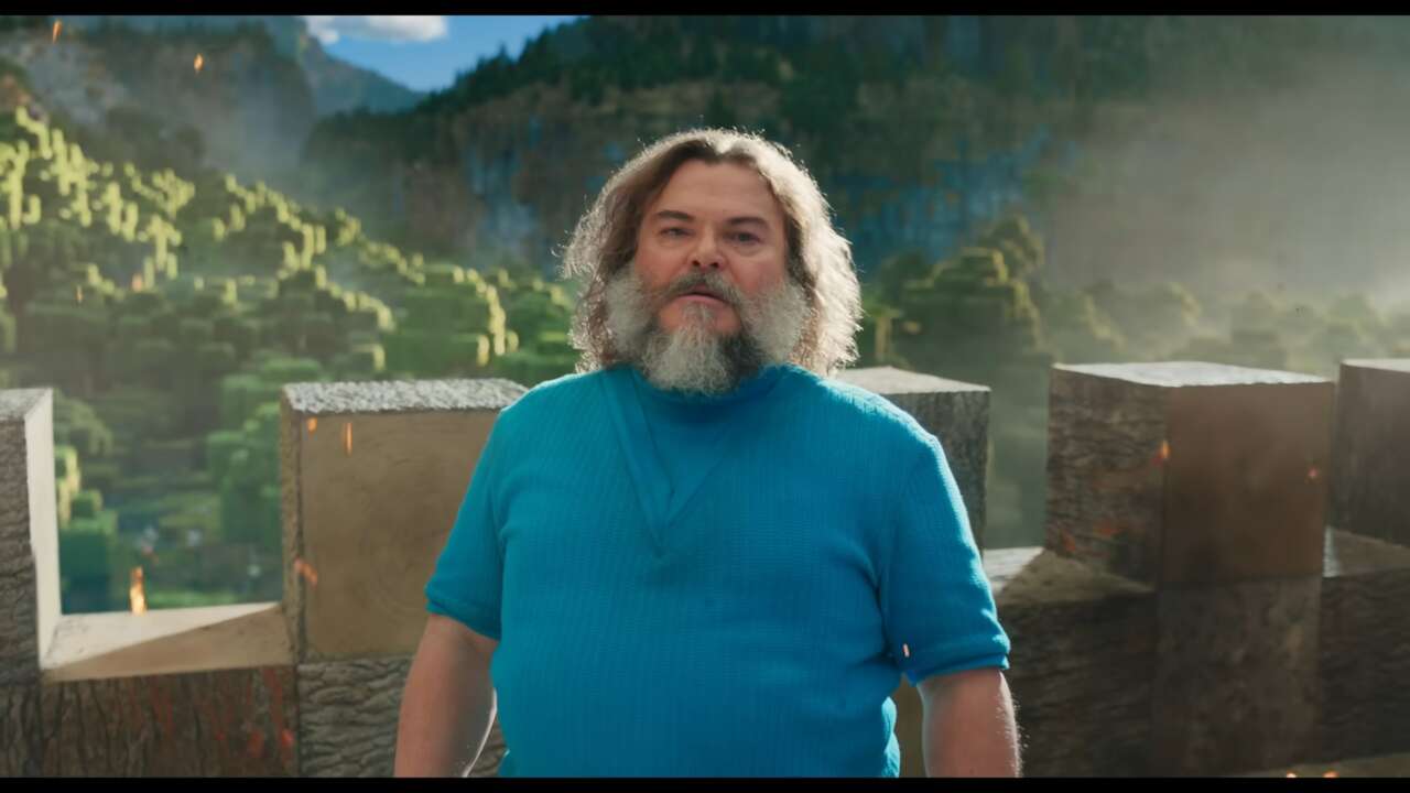 Screenshot of Steve from the Minecraft movie trailer
