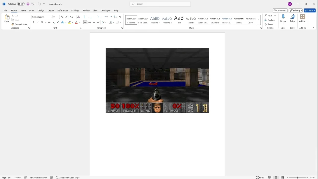 Programmer Makes Doom Run in… Microsoft Word?